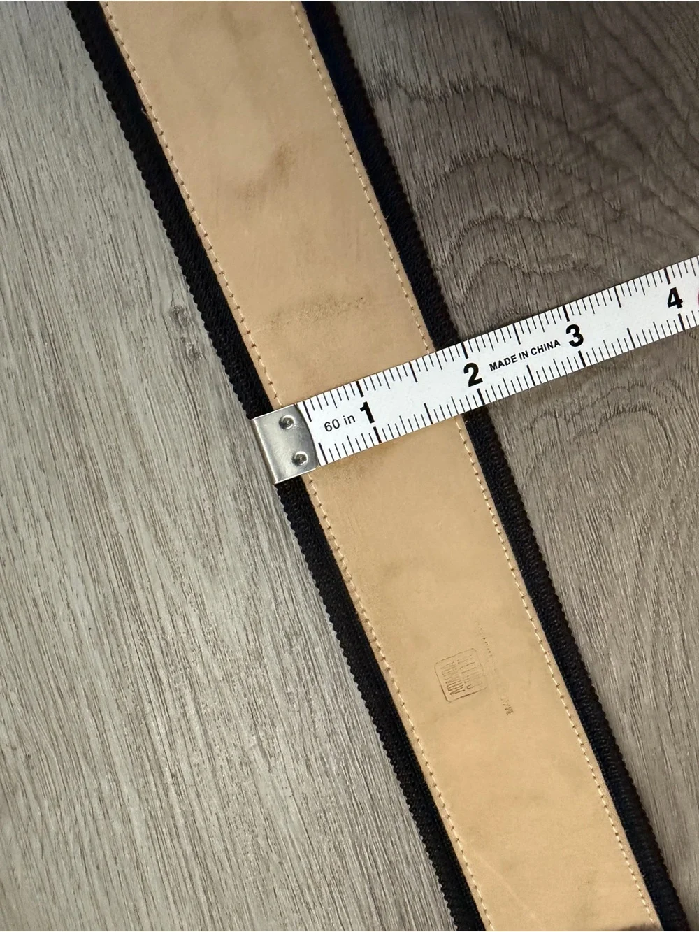 Amanda Smith Genuine Leather Red Suede Belt with Sculpted Black Trim